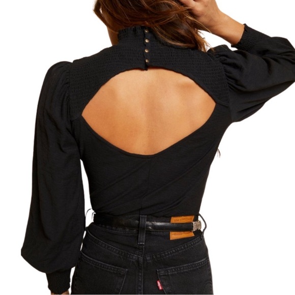 NEW NATION LTD sandrine tee in jet black Size Small - Picture 1 of 5
